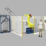 Automatisch depalletiseren en herverpakken van zakgoed