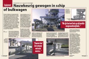 Article image of: Nauwkeurig gewogen in schip of bulkwagen
