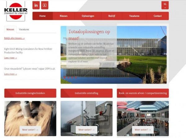 Article image of: Nieuwe website Keller Benelux