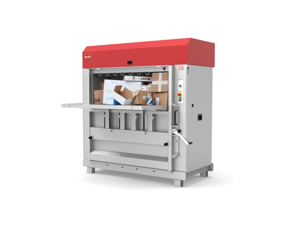 Article image of: Olievrije balenpers voor bigbags en groot karton