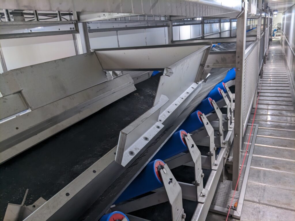 Bandtransporteur in productie