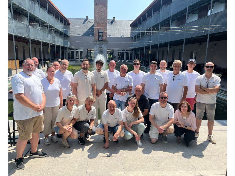 Het team van Aerzen Belgium tijdens een inspirerende teambuilding